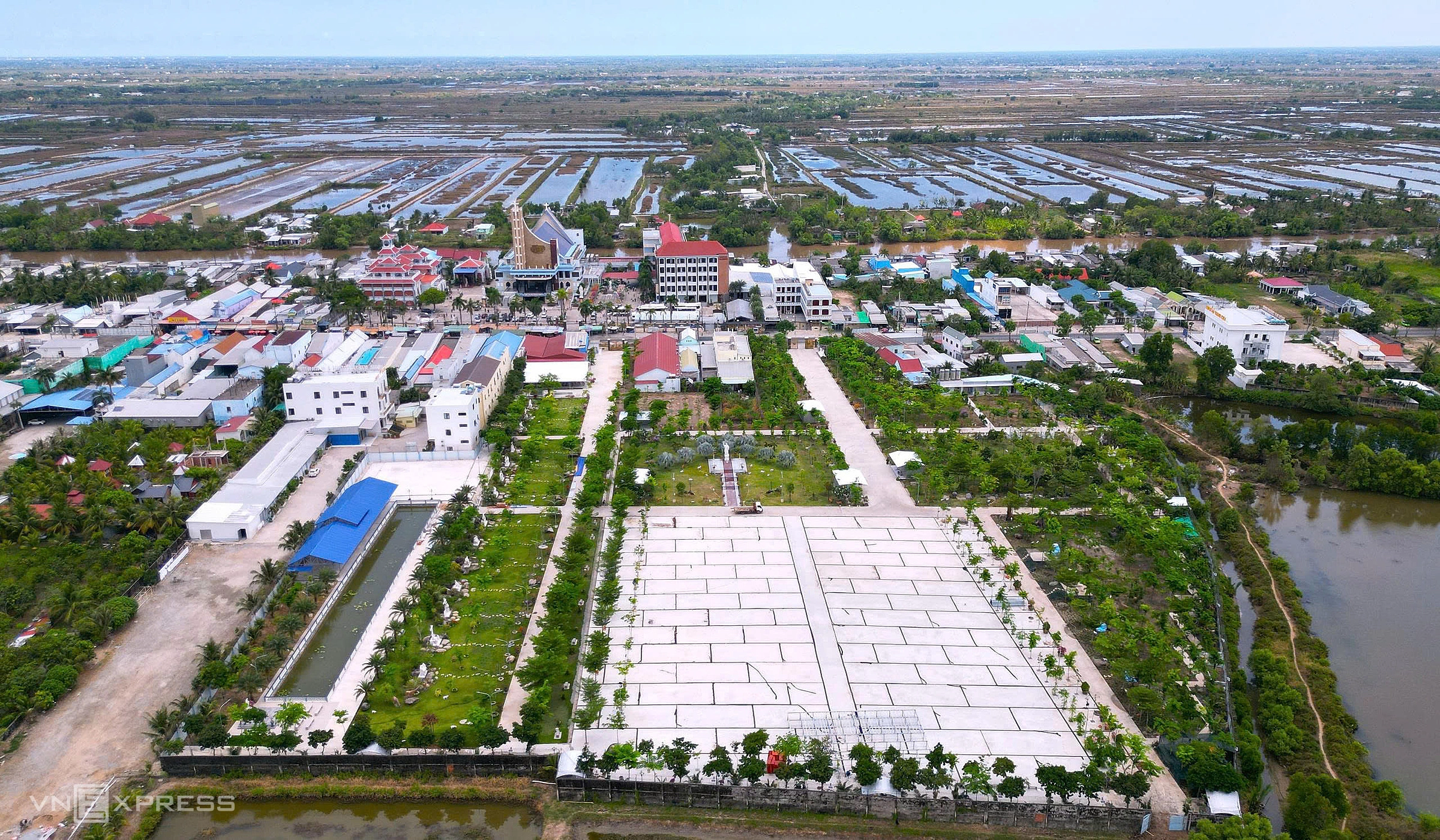 Toàn cảnh trung tâm hành hương Tắc Sậy - nơi sẽ diễn ra lễ tuyên phong Chân phước