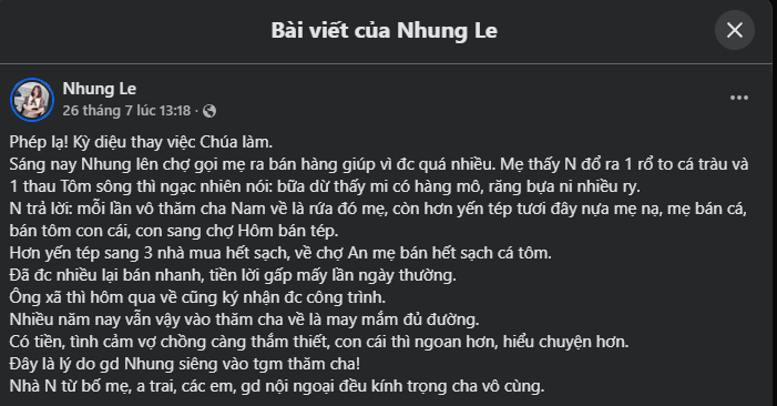 Nhận được Phép lạ sau khi vào thăm Cha Antôn Đặng Hữu Nam