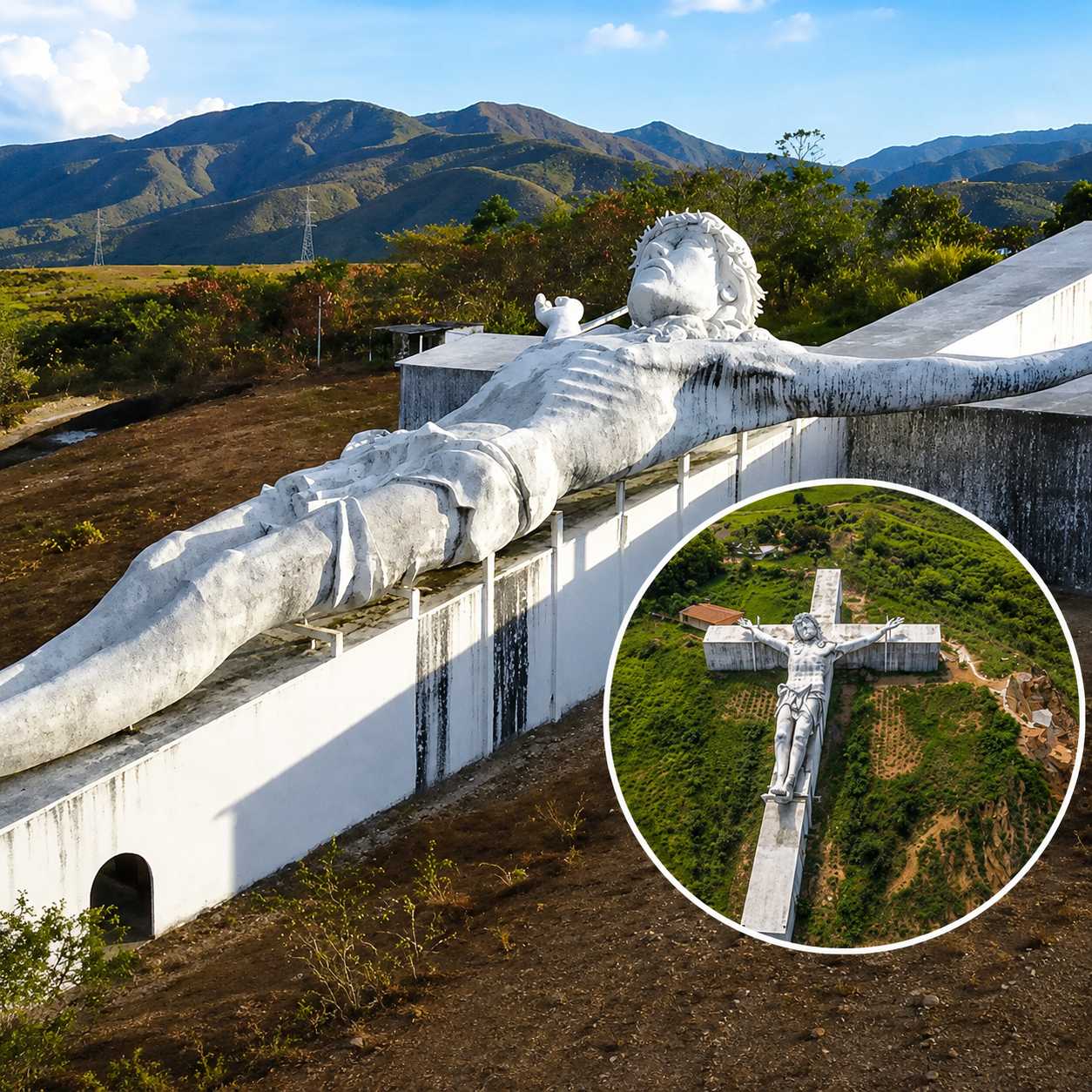 Bên trong tượng Chúa Chịu Đóng Đinh khổng lồ ở Colombia là một Nhà nguyện